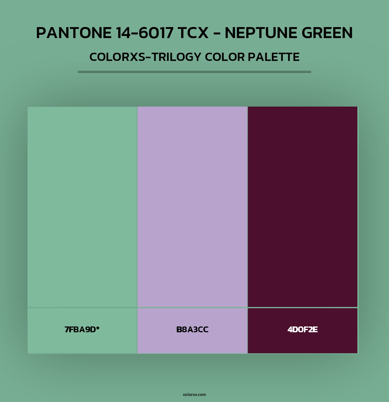 Pantone 14-6017 TCX - Neptune Green - Colorxs Trilogy Palette