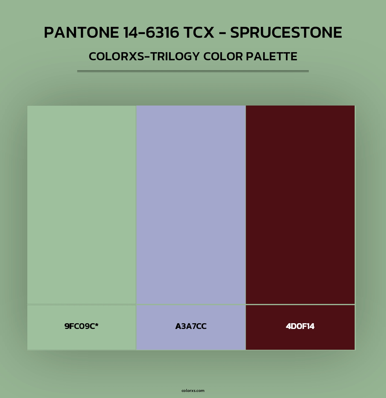 PANTONE 14-6316 TCX - Sprucestone - Colorxs Trilogy Palette