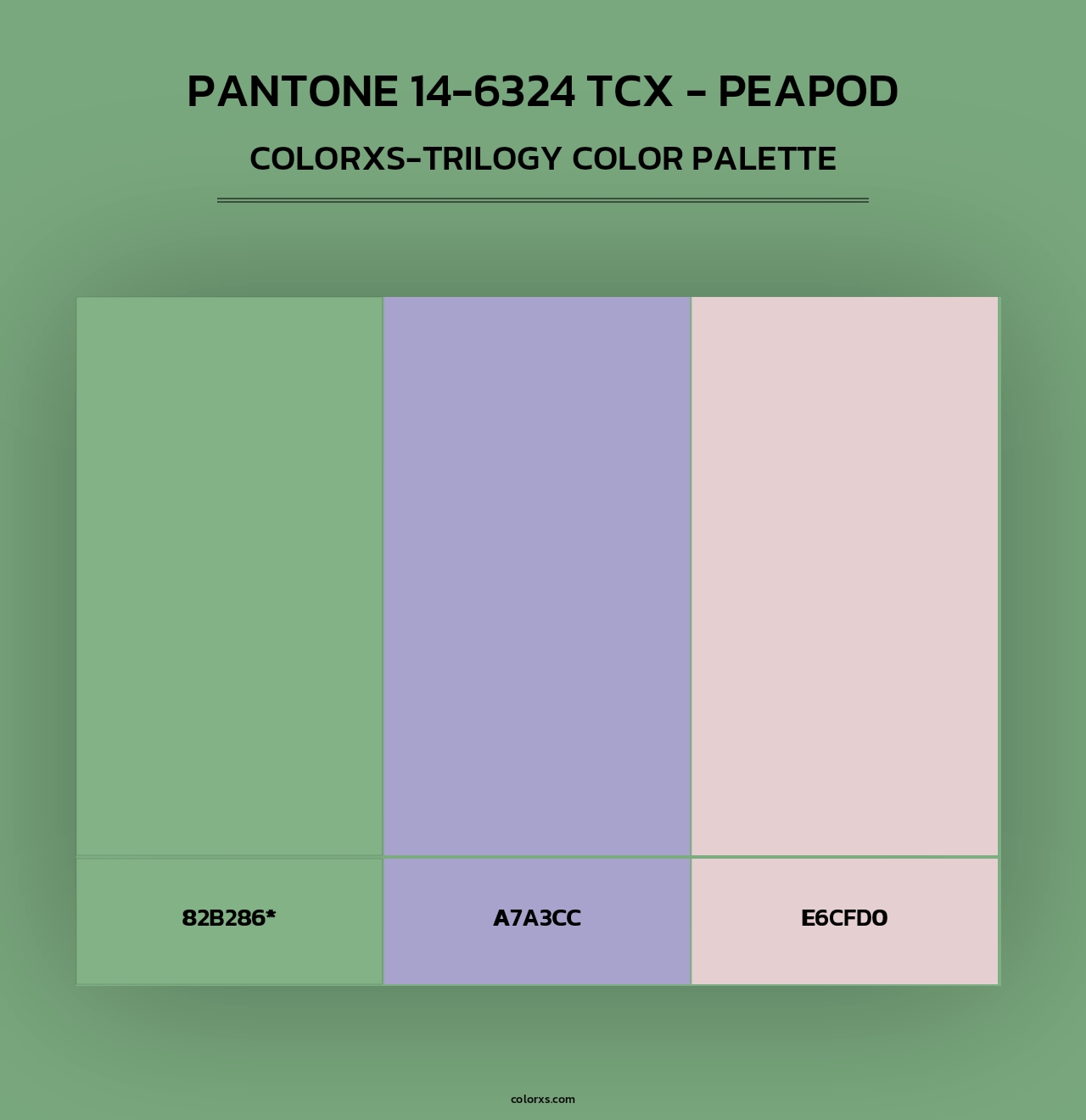 Pantone 14-6324 TCX - Peapod - Colorxs Trilogy Palette
