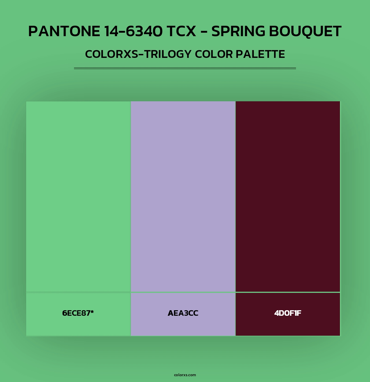 PANTONE 14-6340 TCX - Spring Bouquet - Colorxs Trilogy Palette