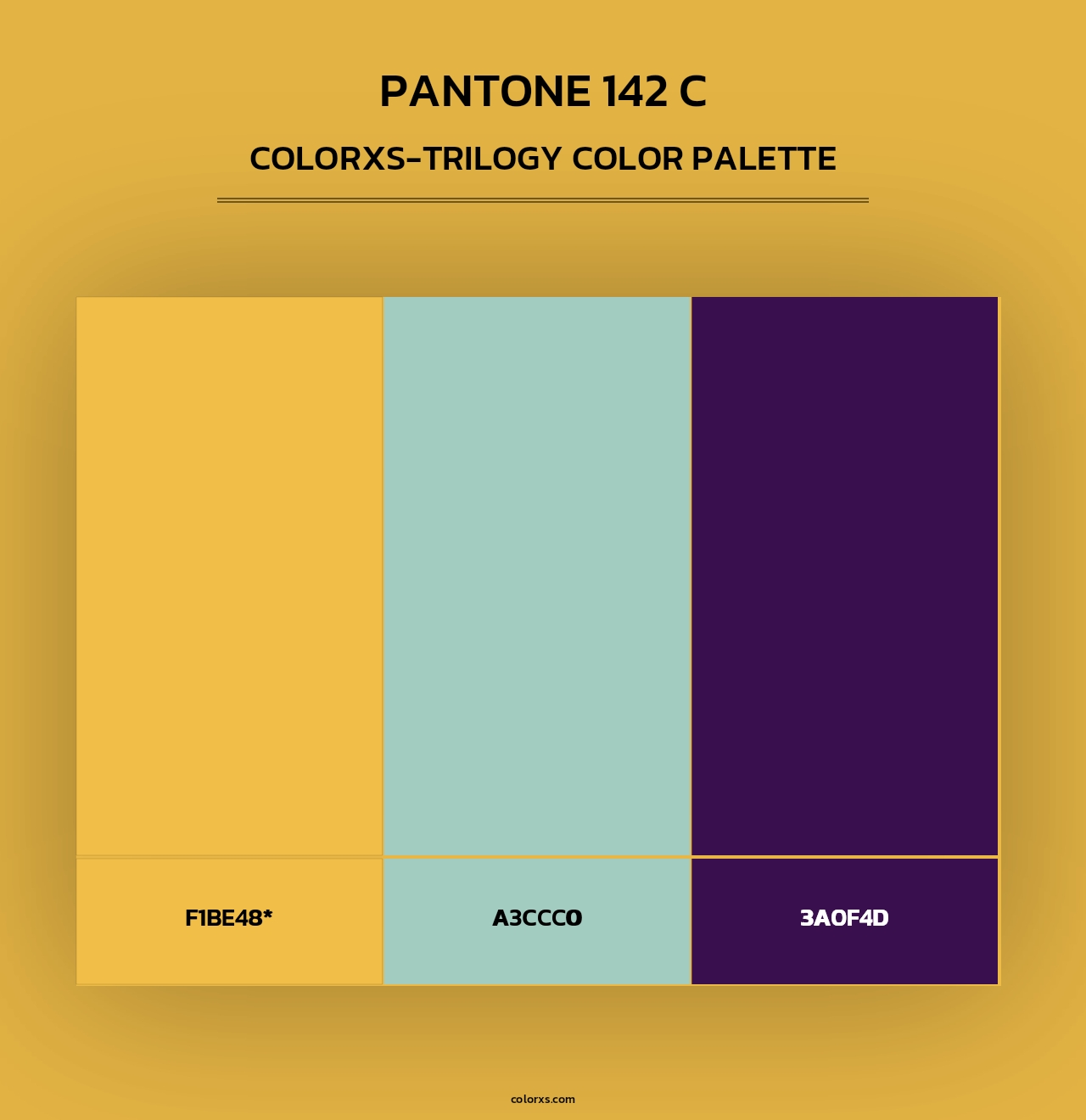 PANTONE 142 C - Colorxs Trilogy Palette