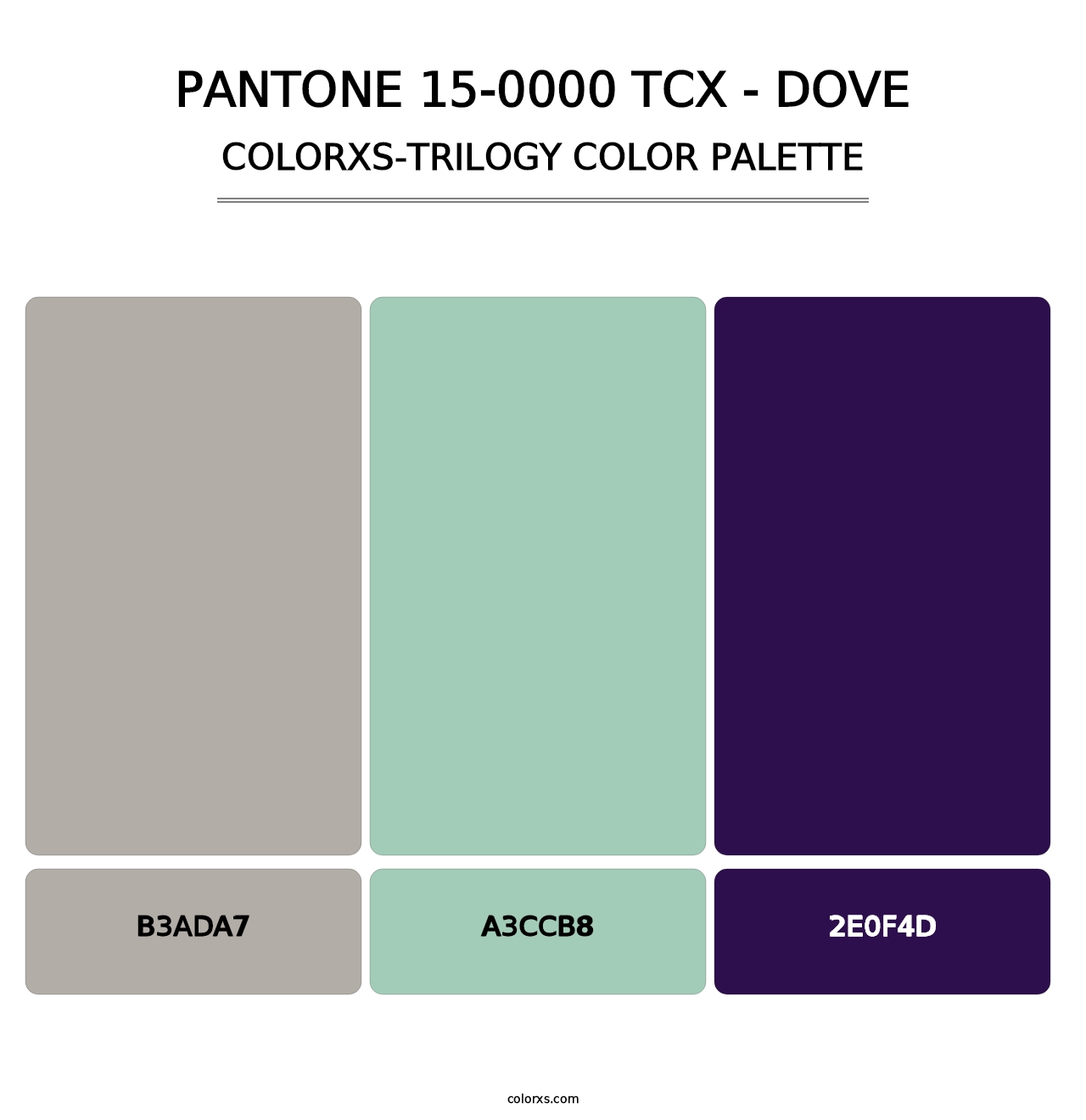 PANTONE 15-0000 TCX - Dove - Colorxs Trilogy Palette