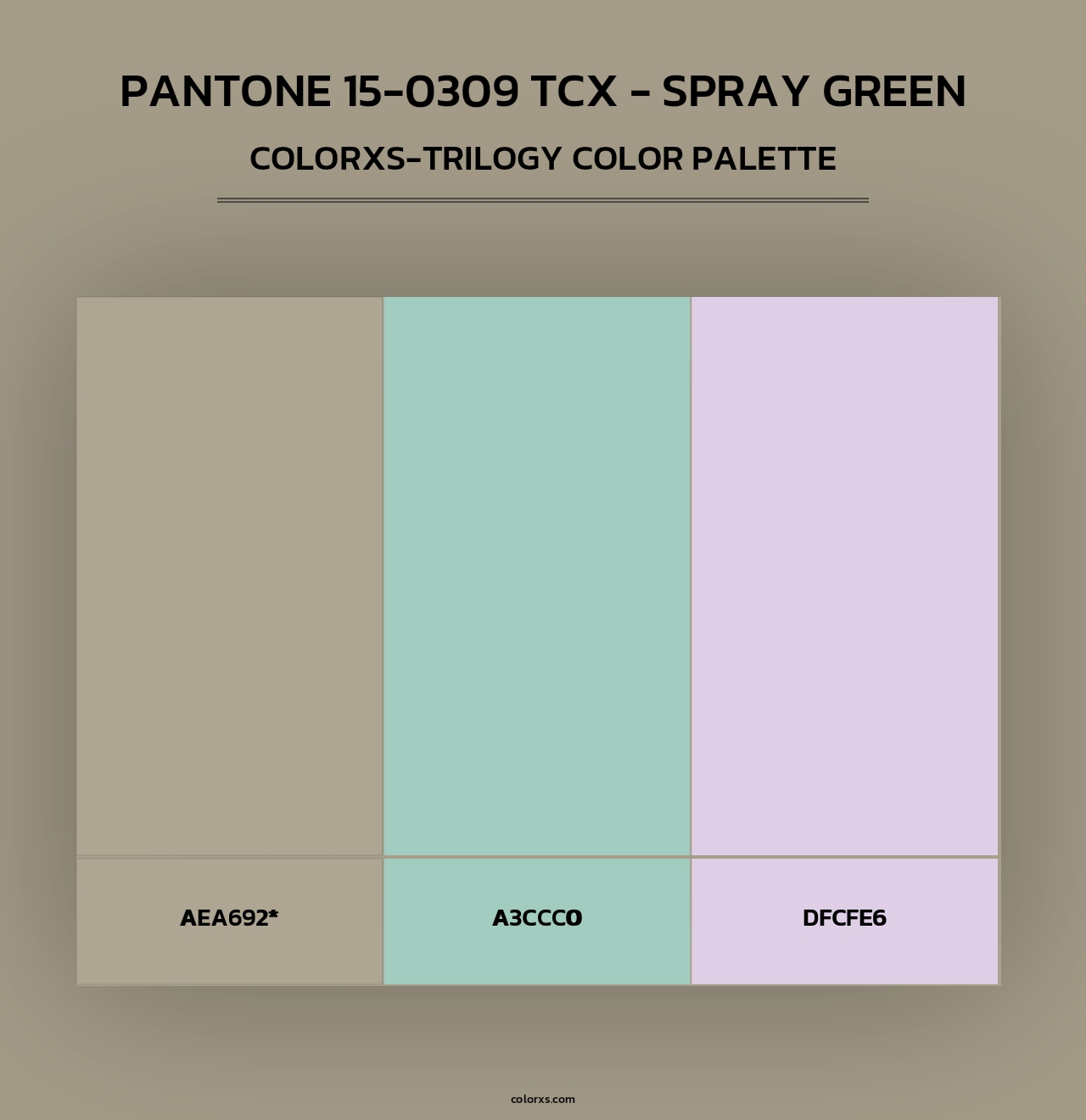 PANTONE 15-0309 TCX - Spray Green - Colorxs Trilogy Palette