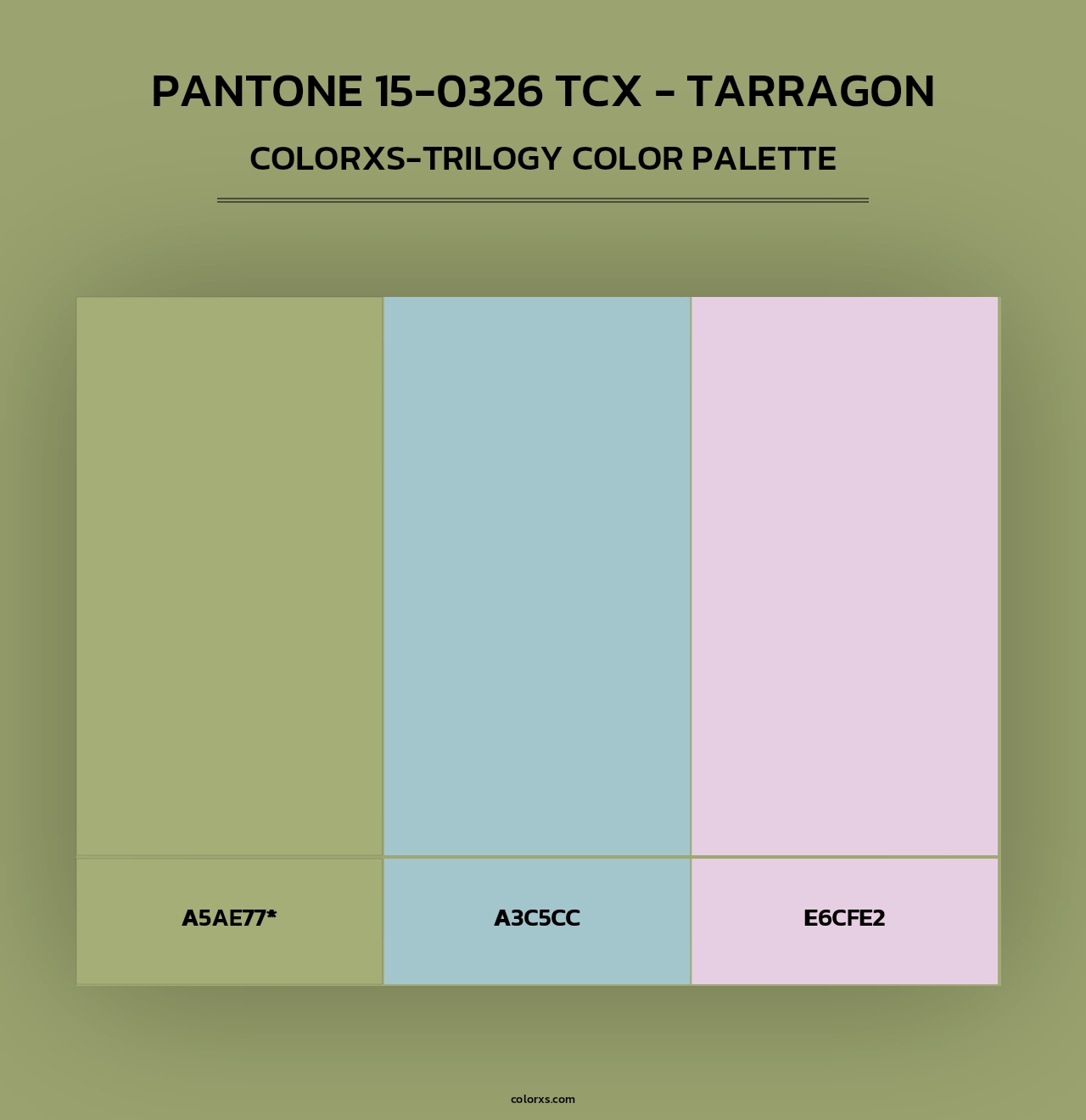 Pantone 15-0326 TCX - Tarragon - Colorxs Trilogy Palette