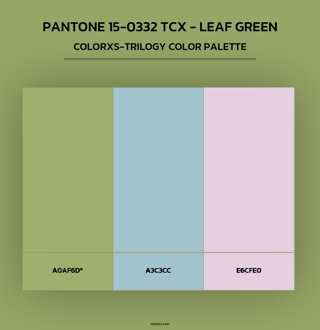 PANTONE 15-0332 TCX - Leaf Green - Colorxs Trilogy Palette