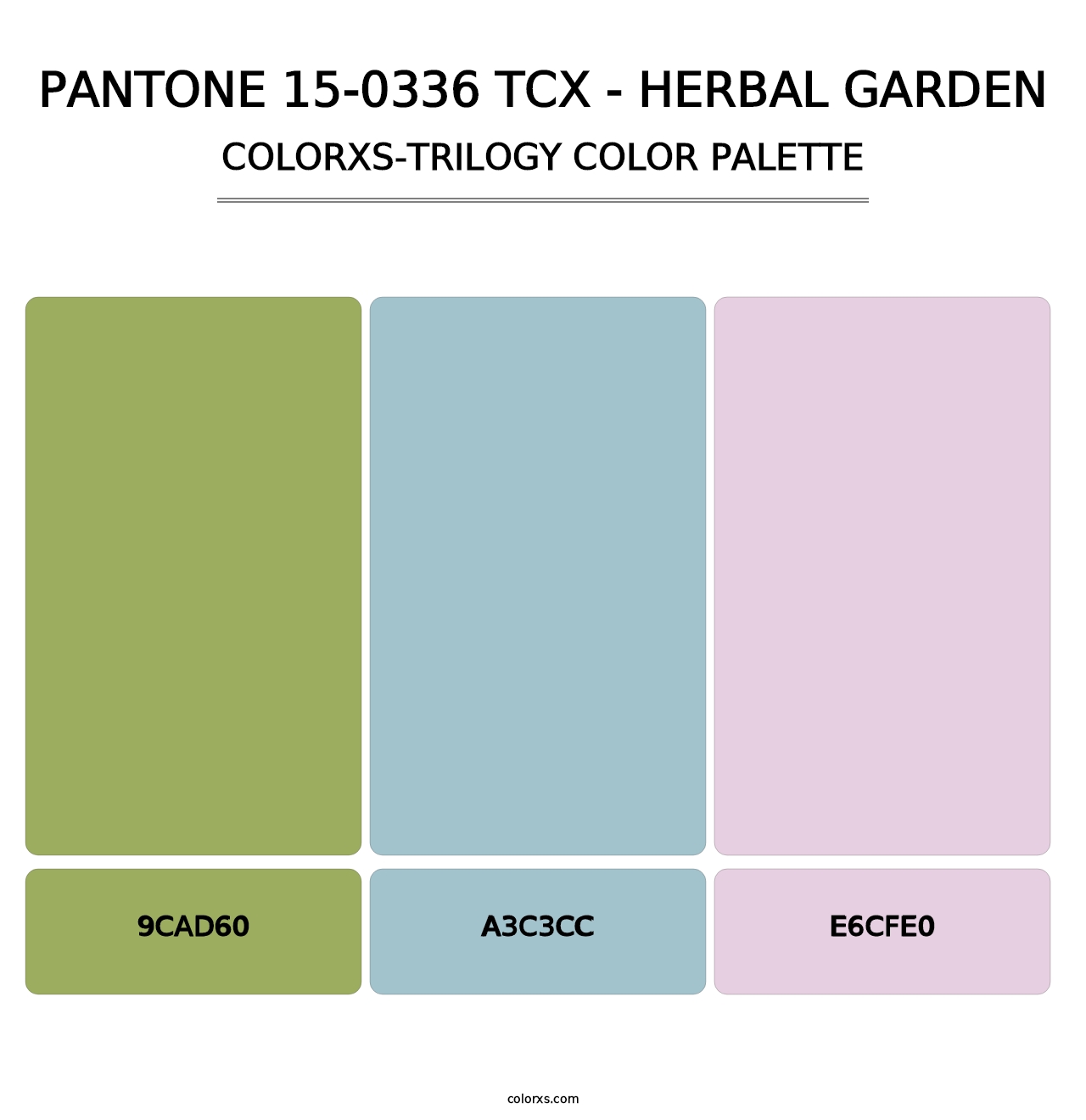 PANTONE 15-0336 TCX - Herbal Garden - Colorxs Trilogy Palette