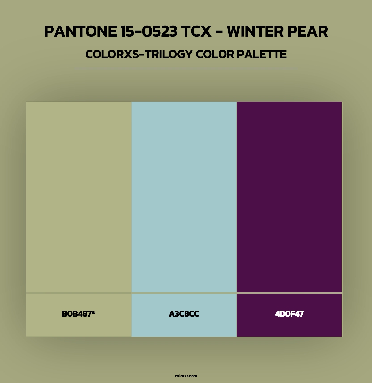 PANTONE 15-0523 TCX - Winter Pear - Colorxs Trilogy Palette
