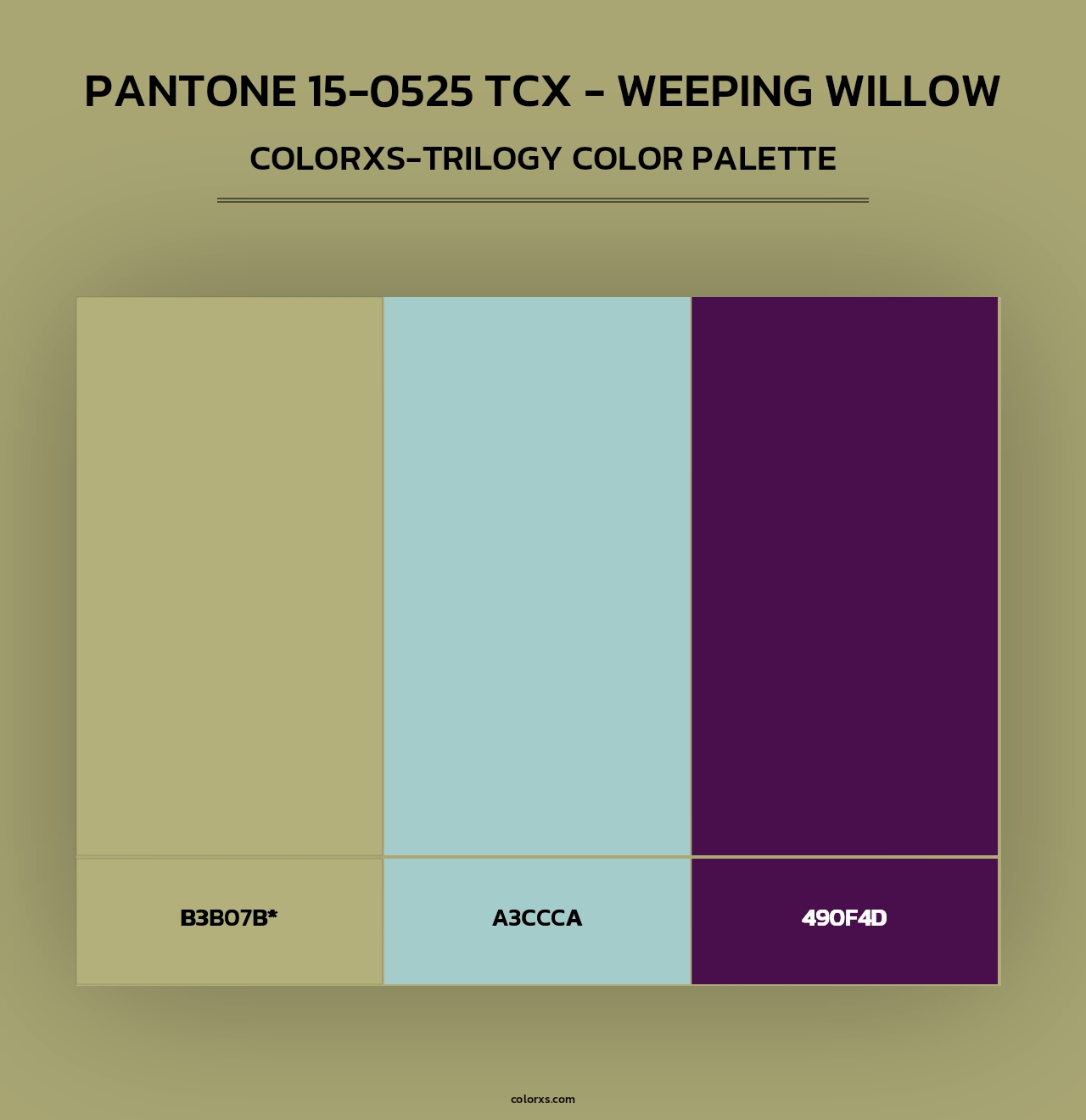 Pantone 15-0525 TCX - Weeping Willow - Colorxs Trilogy Palette