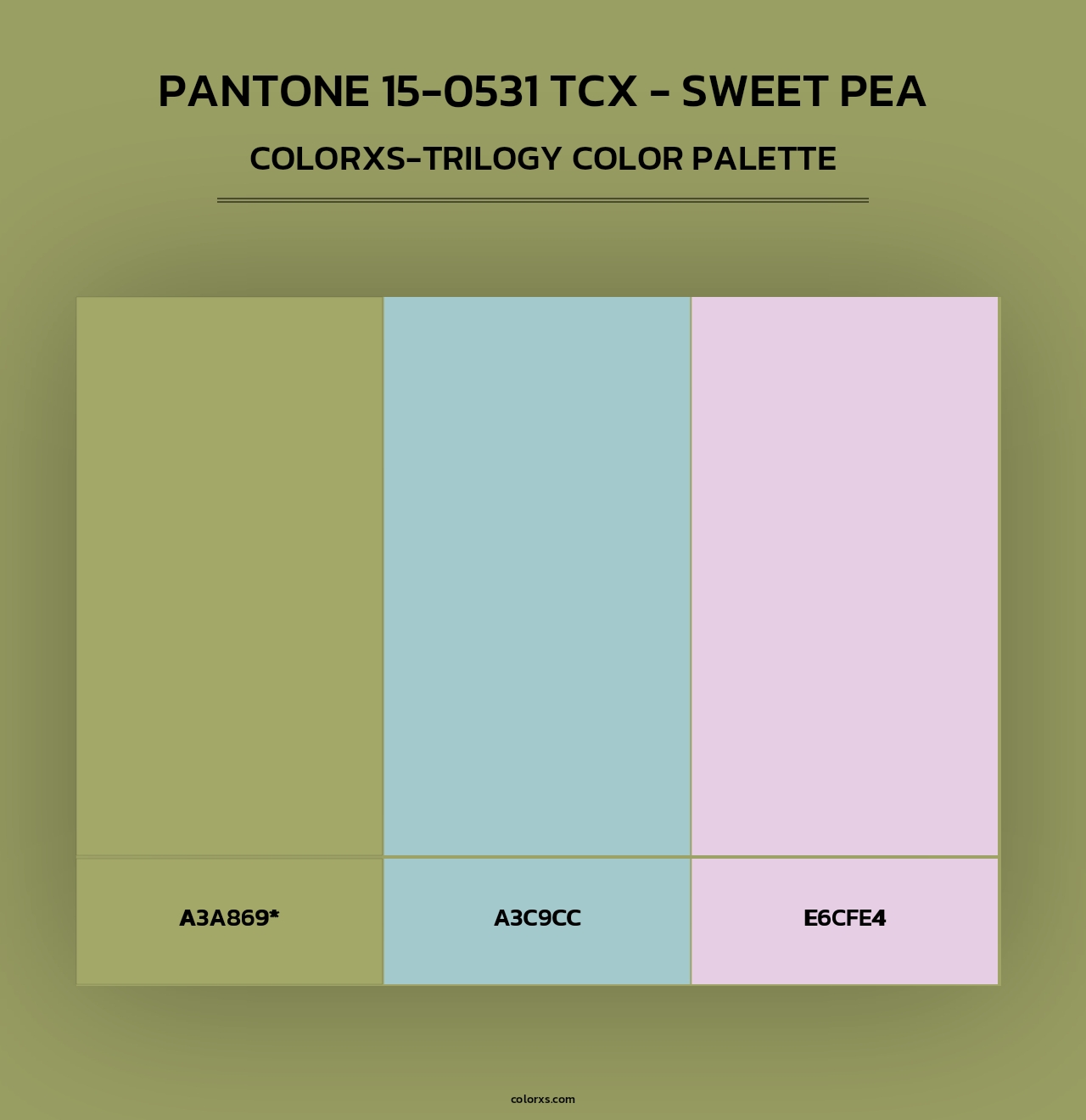 PANTONE 15-0531 TCX - Sweet Pea - Colorxs Trilogy Palette