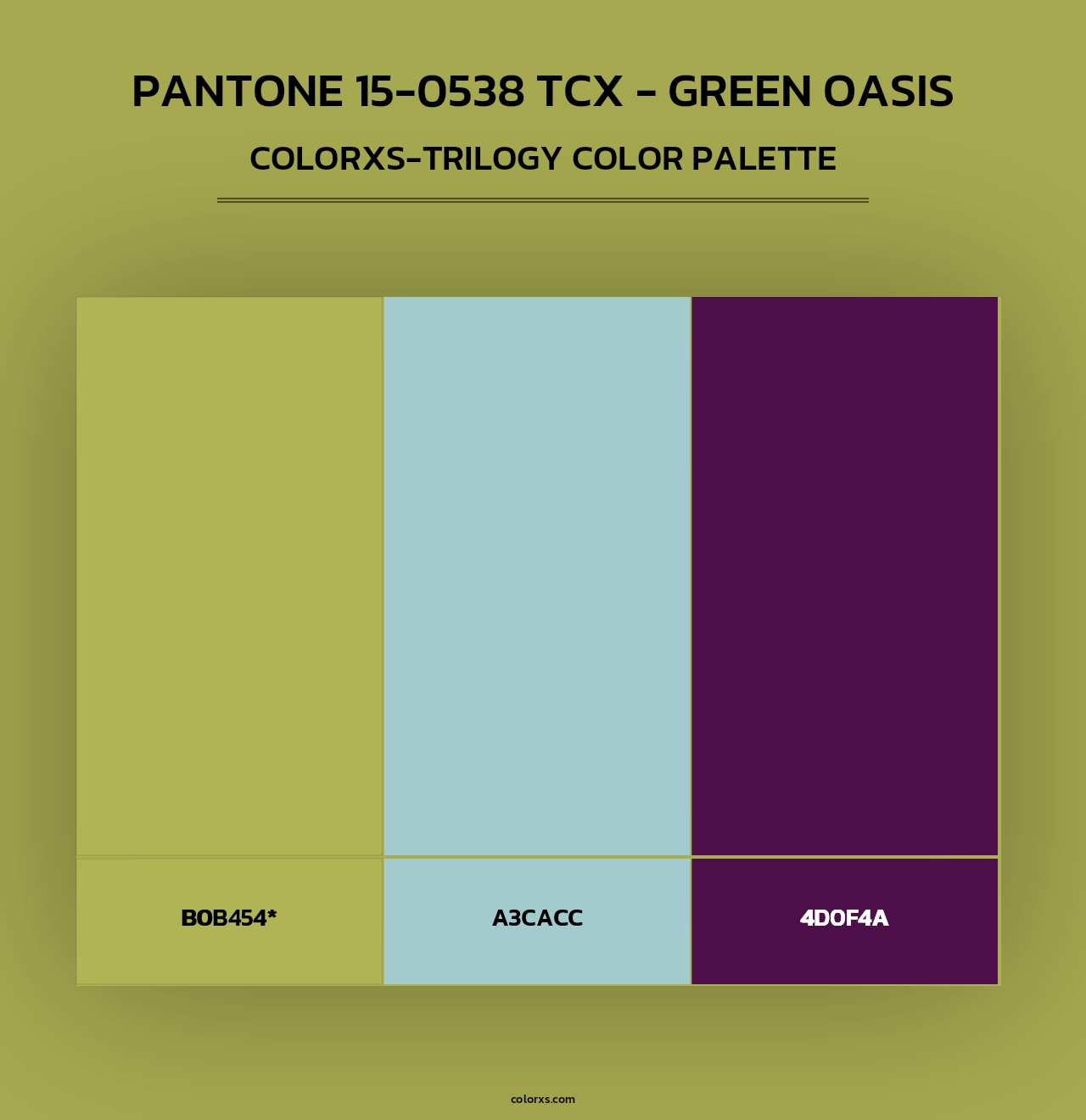 PANTONE 15-0538 TCX - Green Oasis - Colorxs Trilogy Palette