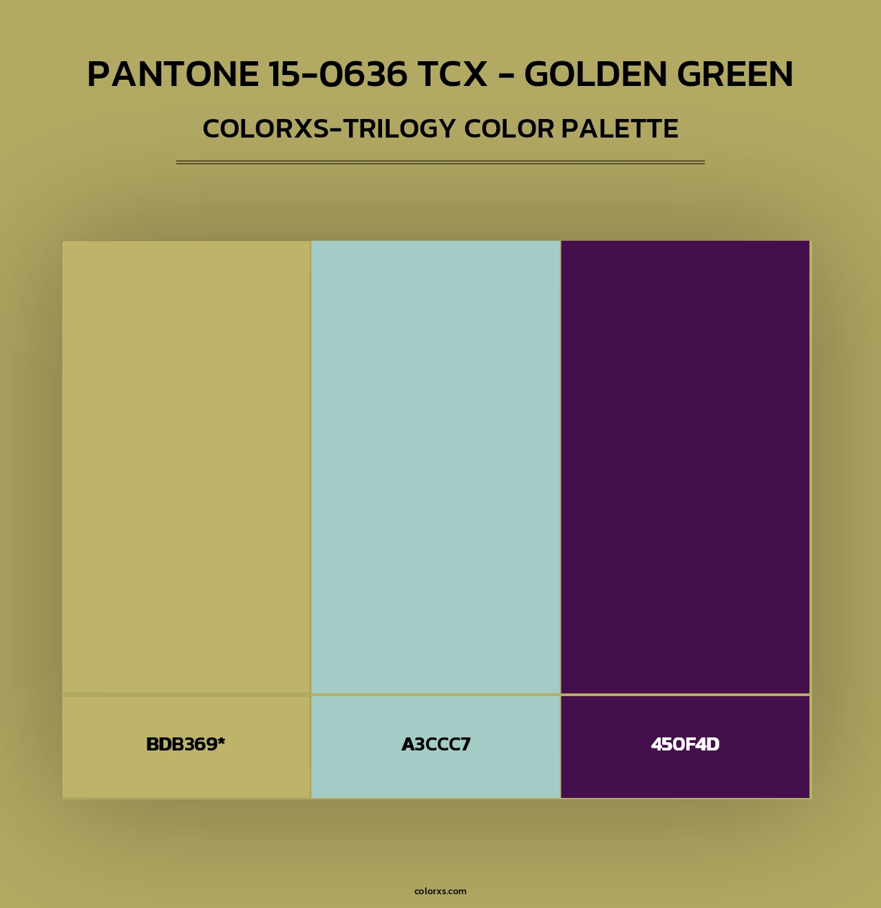 PANTONE 15-0636 TCX - Golden Green - Colorxs Trilogy Palette