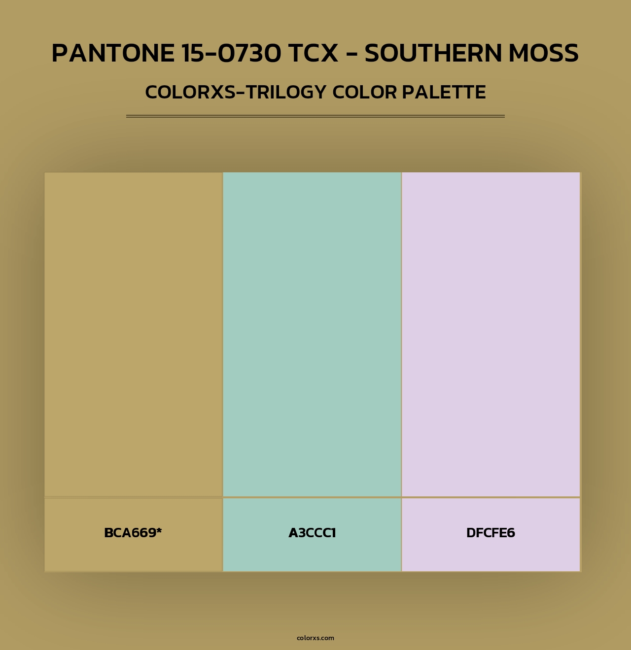 PANTONE 15-0730 TCX - Southern Moss - Colorxs Trilogy Palette