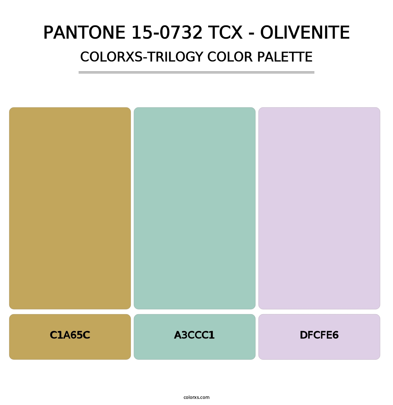 PANTONE 15-0732 TCX - Olivenite - Colorxs Trilogy Palette