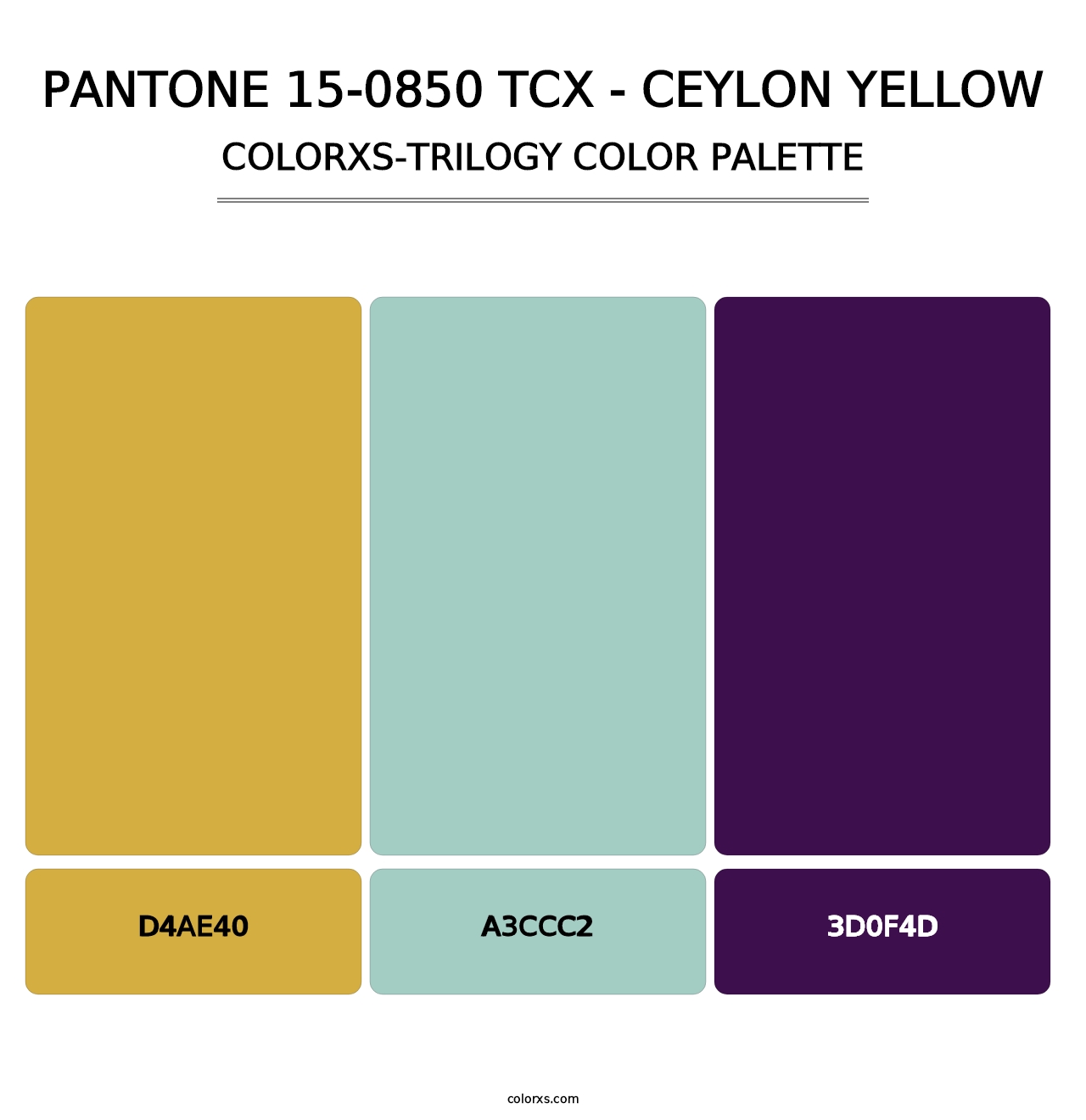 PANTONE 15-0850 TCX - Ceylon Yellow - Colorxs Trilogy Palette