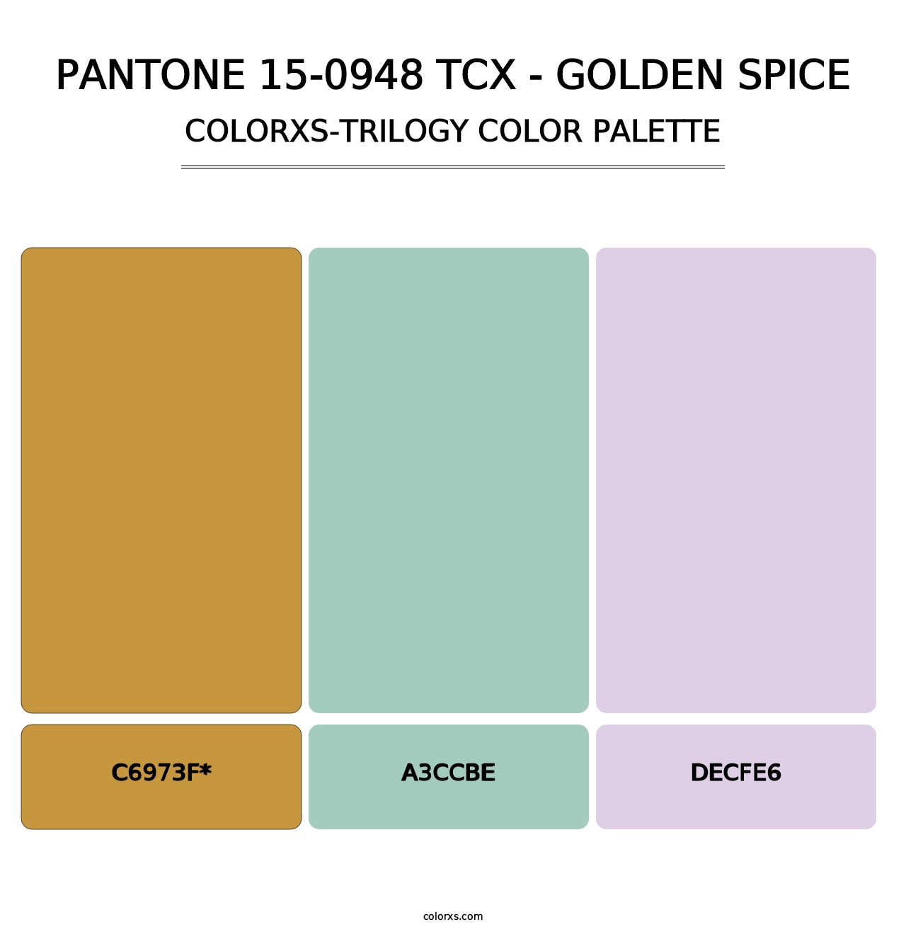 PANTONE 15-0948 TCX - Golden Spice - Colorxs Trilogy Palette