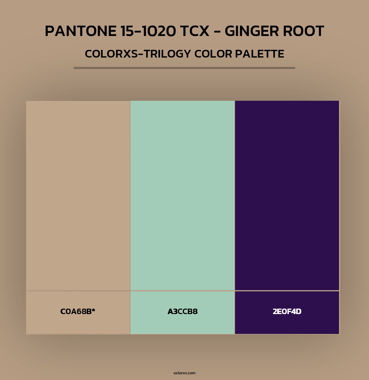 PANTONE 15-1020 TCX - Ginger Root - Colorxs Trilogy Palette