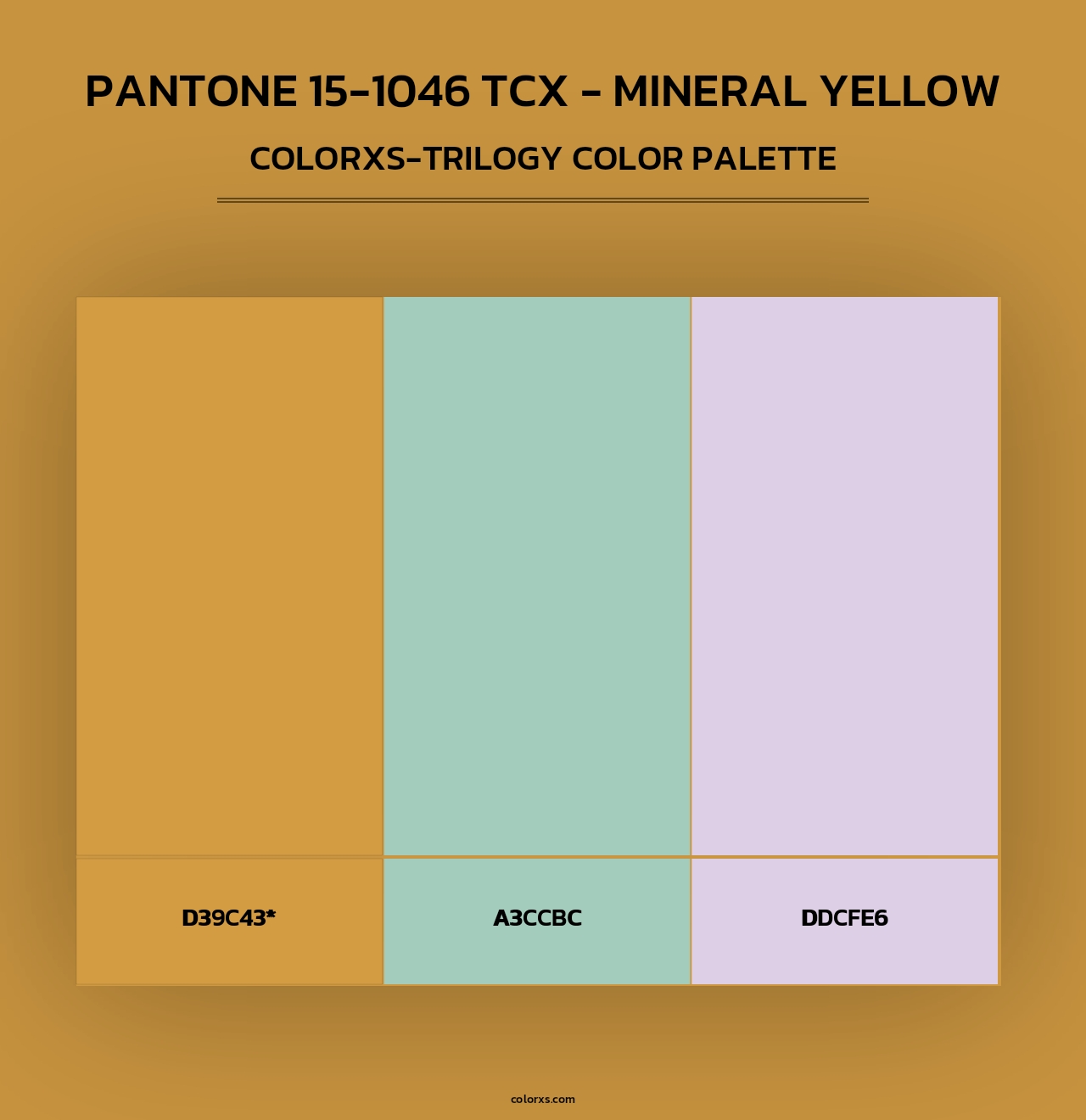 PANTONE 15-1046 TCX - Mineral Yellow - Colorxs Trilogy Palette