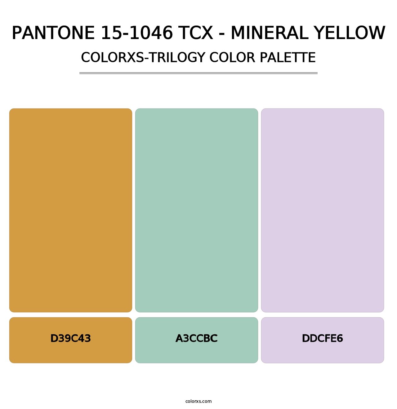PANTONE 15-1046 TCX - Mineral Yellow - Colorxs Trilogy Palette