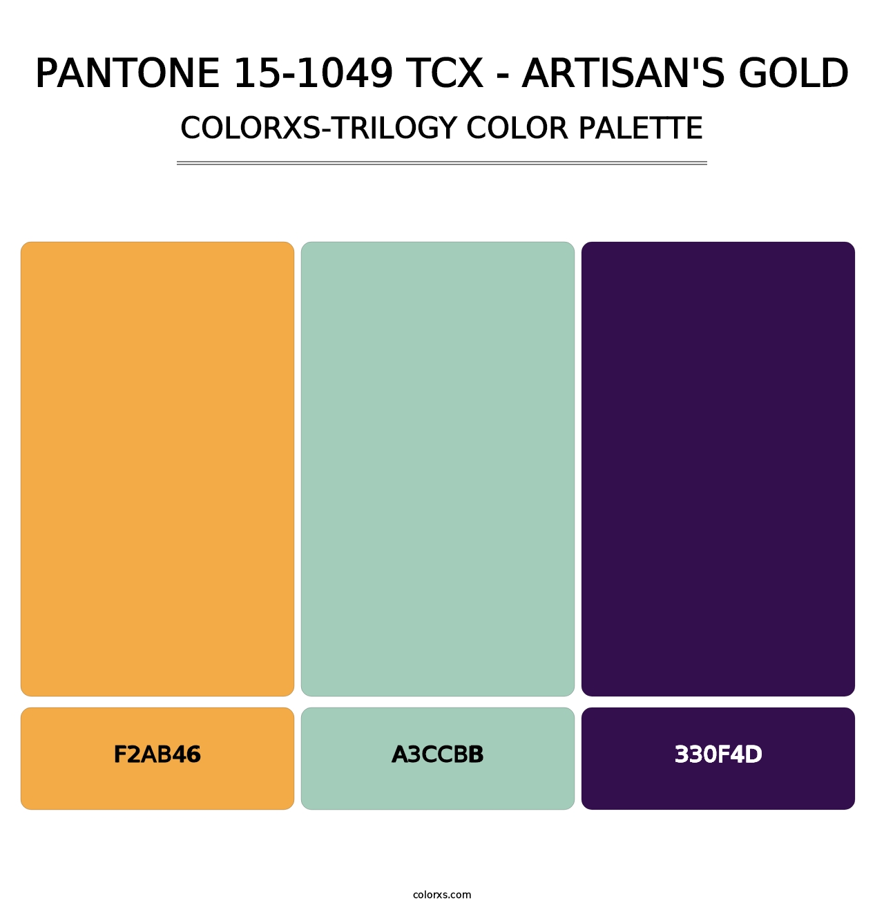 PANTONE 15-1049 TCX - Artisan's Gold - Colorxs Trilogy Palette