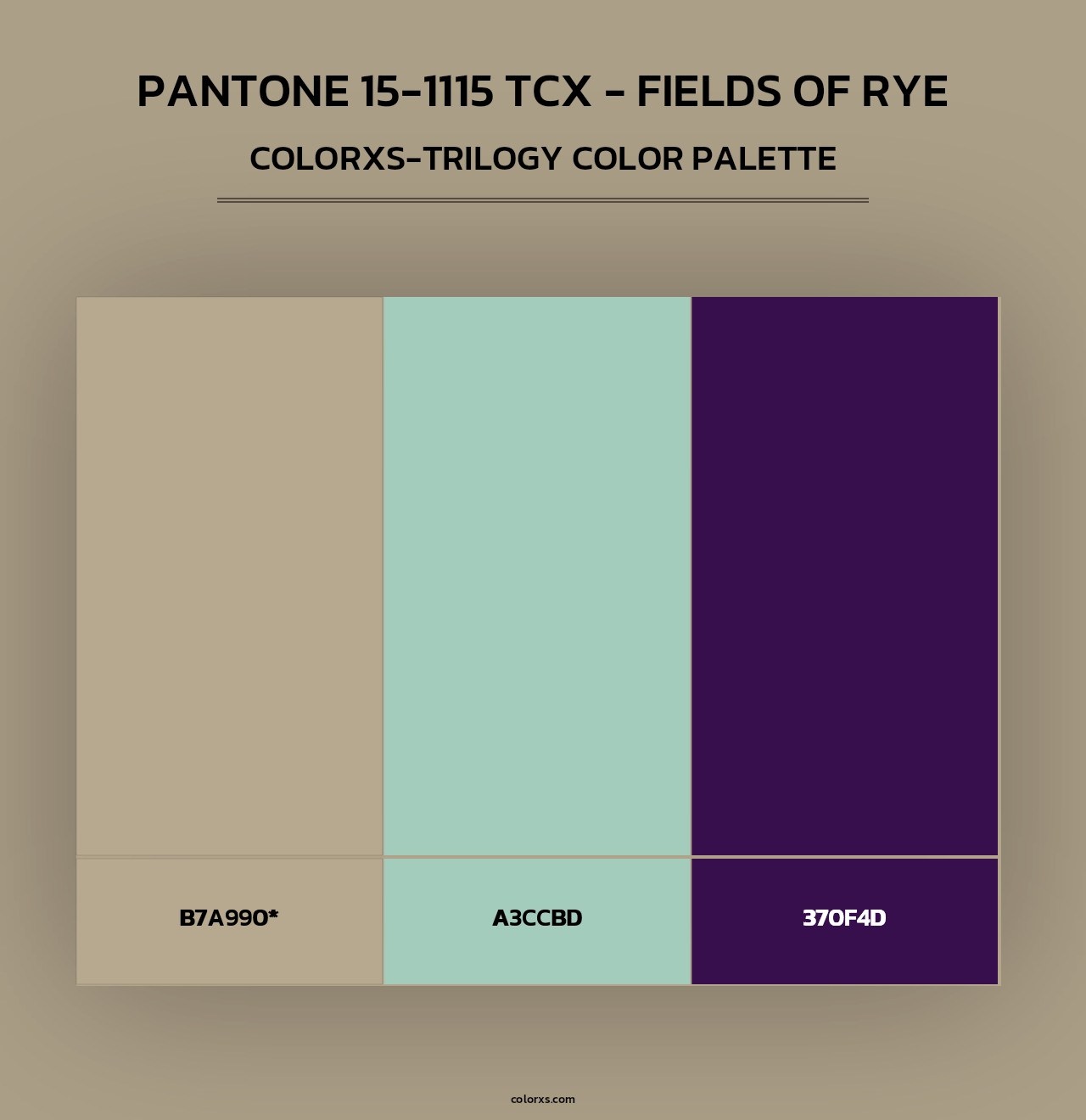 PANTONE 15-1115 TCX - Fields of Rye - Colorxs Trilogy Palette