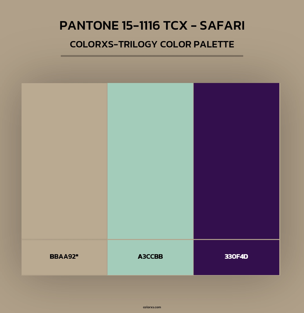 PANTONE 15-1116 TCX - Safari - Colorxs Trilogy Palette