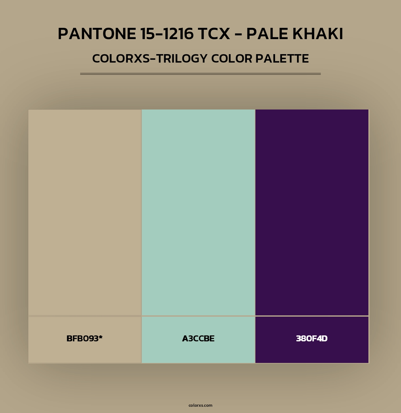 Pantone 15-1216 TCX - Pale Khaki - Colorxs Trilogy Palette
