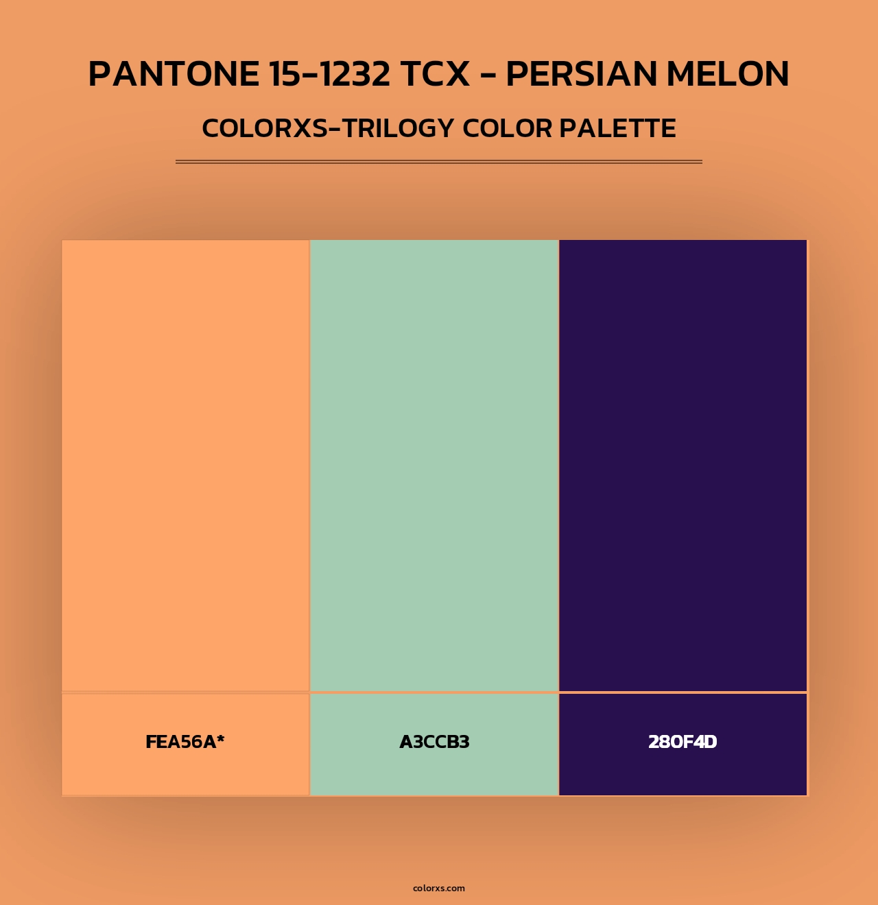 PANTONE 15-1232 TCX - Persian Melon - Colorxs Trilogy Palette
