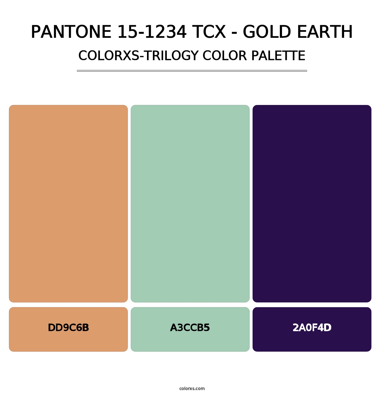 PANTONE 15-1234 TCX - Gold Earth - Colorxs Trilogy Palette