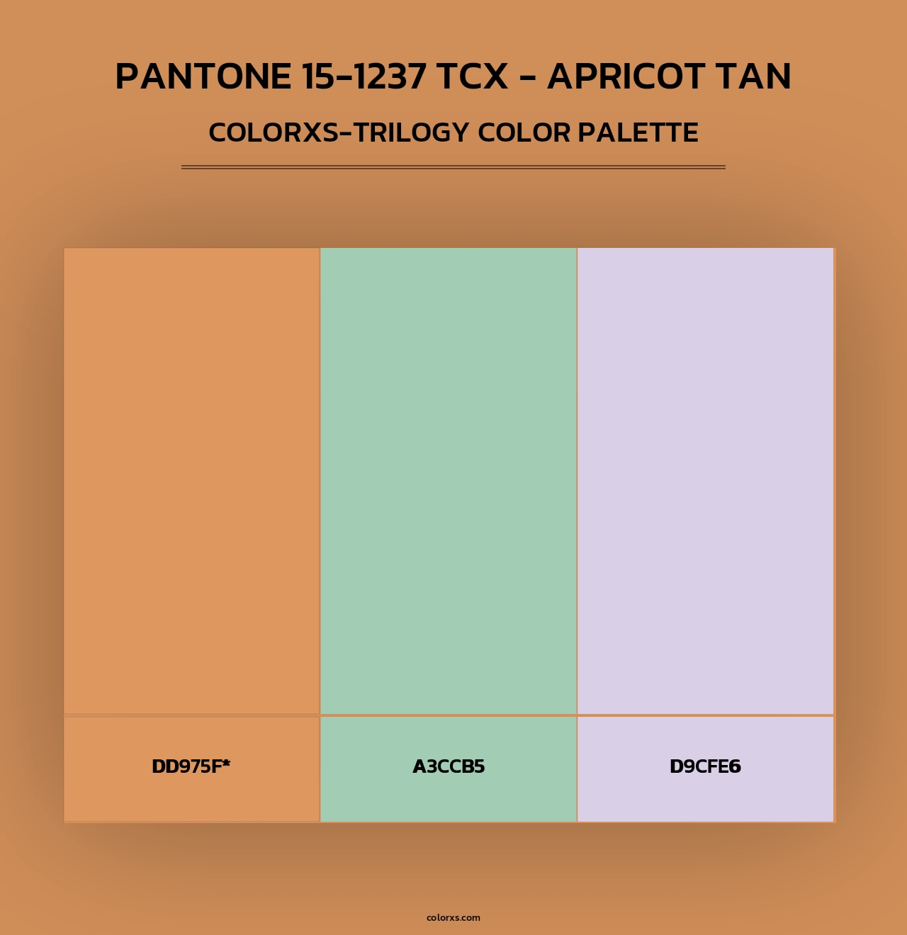 PANTONE 15-1237 TCX - Apricot Tan - Colorxs Trilogy Palette
