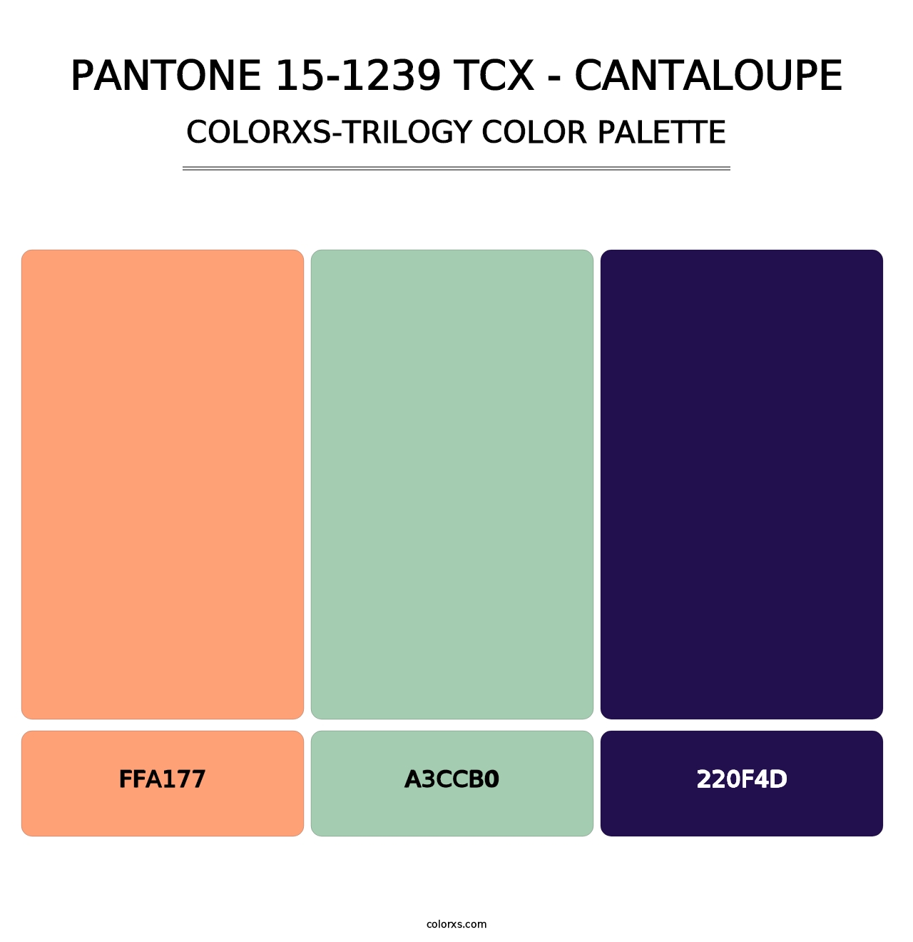 PANTONE 15-1239 TCX - Cantaloupe - Colorxs Trilogy Palette
