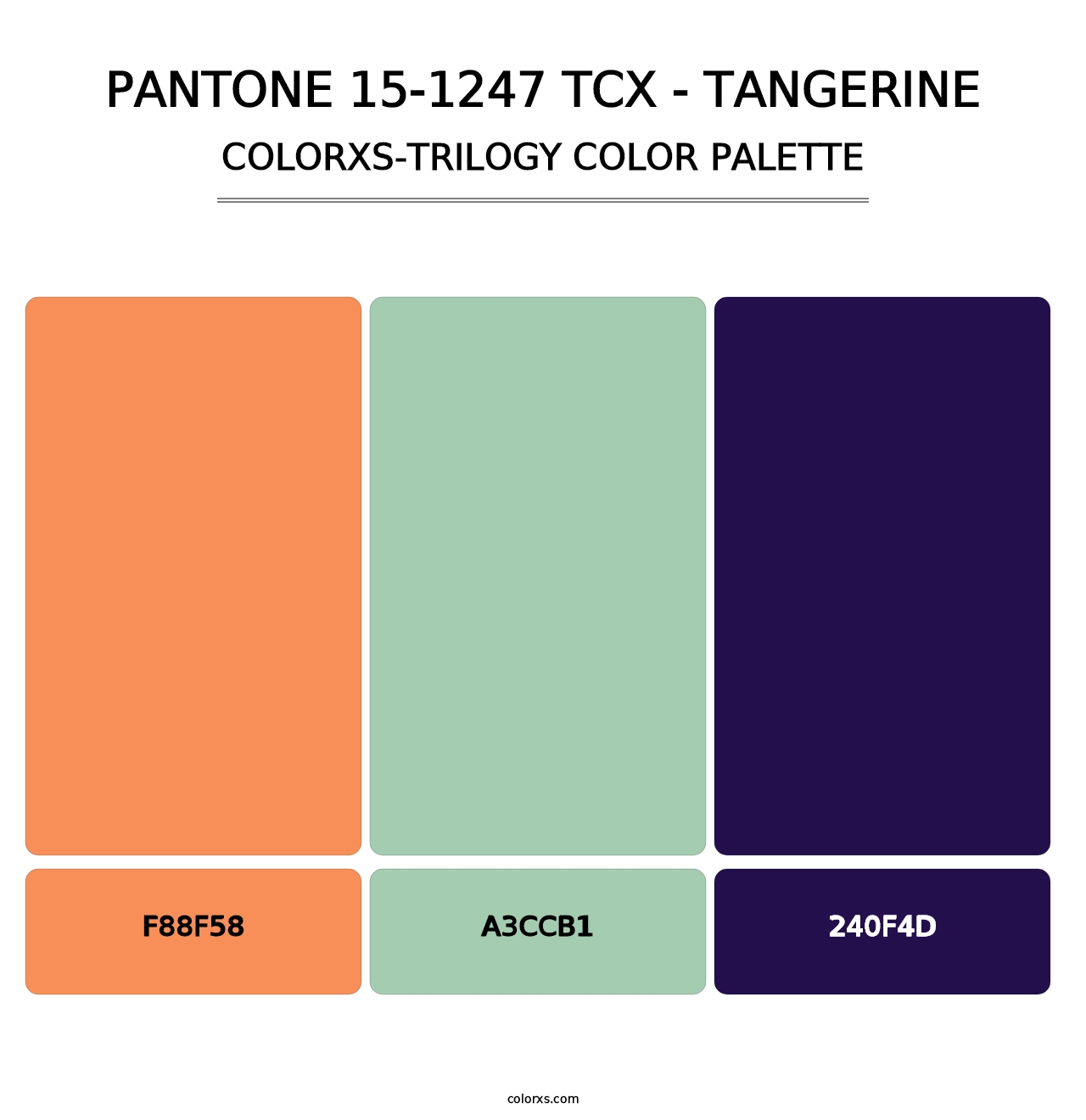 PANTONE 15-1247 TCX - Tangerine - Colorxs Trilogy Palette