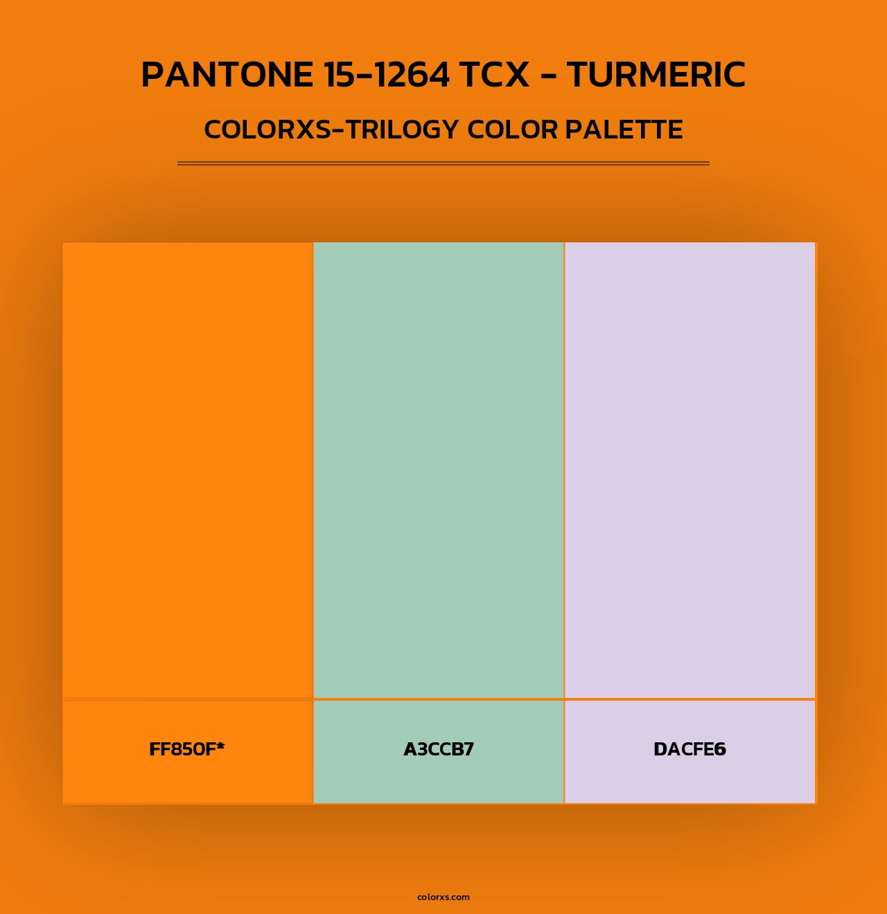 PANTONE 15-1264 TCX - Turmeric - Colorxs Trilogy Palette