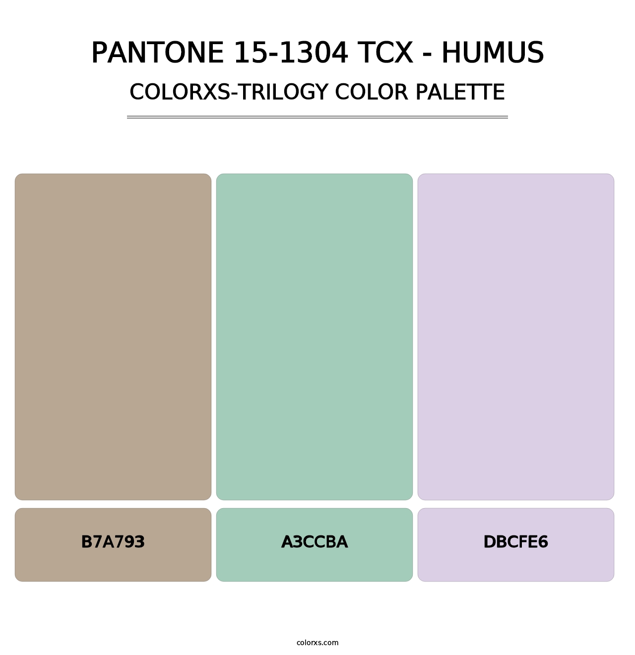 PANTONE 15-1304 TCX - Humus - Colorxs Trilogy Palette