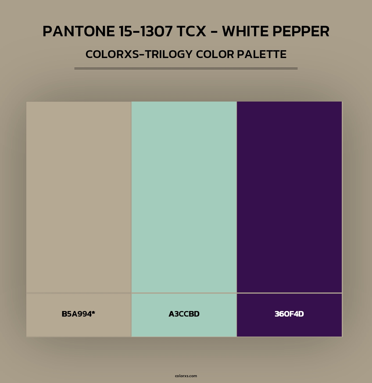 PANTONE 15-1307 TCX - White Pepper - Colorxs Trilogy Palette