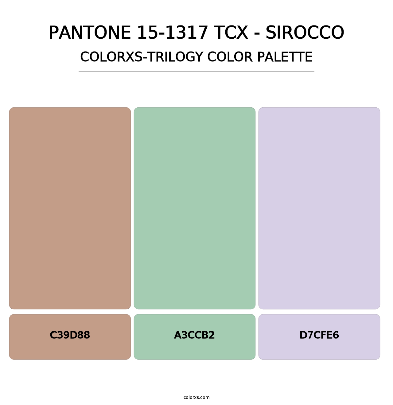 PANTONE 15-1317 TCX - Sirocco - Colorxs Trilogy Palette