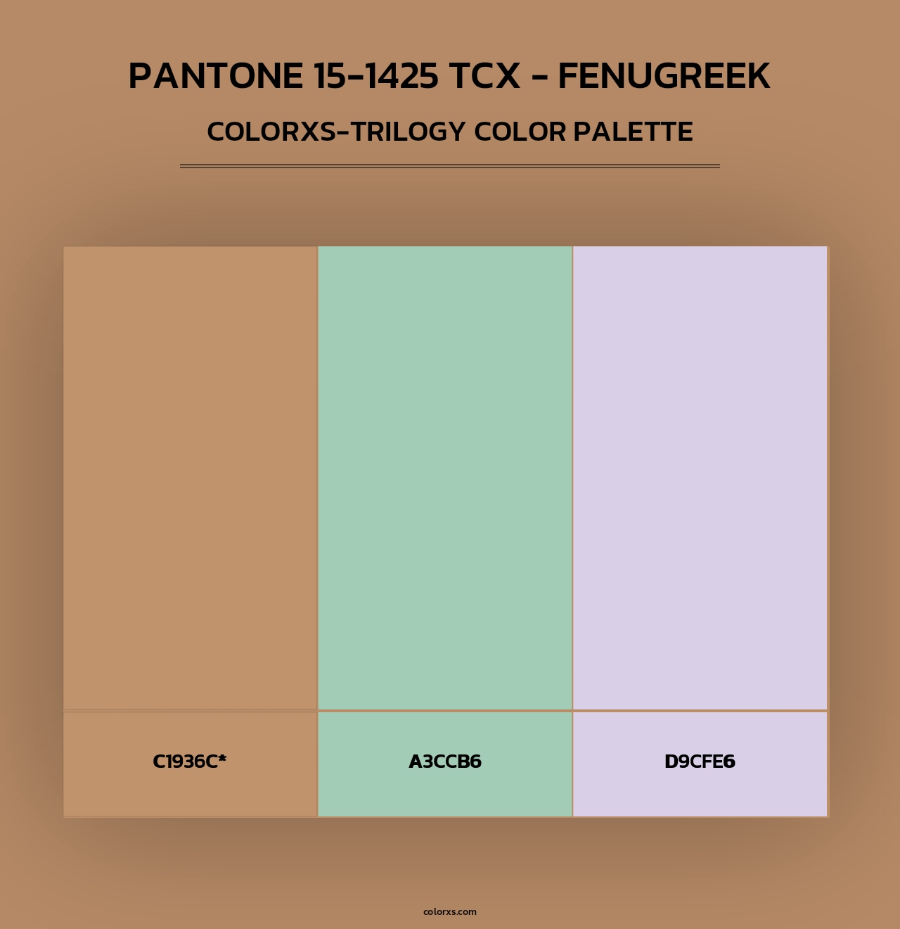 PANTONE 15-1425 TCX - Fenugreek - Colorxs Trilogy Palette