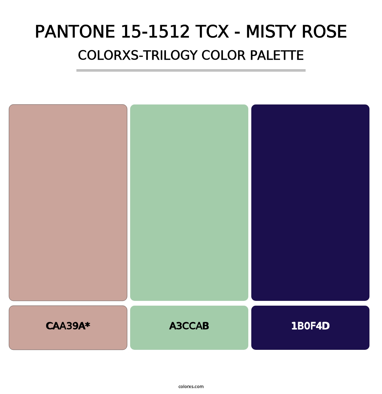 PANTONE 15-1512 TCX - Misty Rose - Colorxs Trilogy Palette