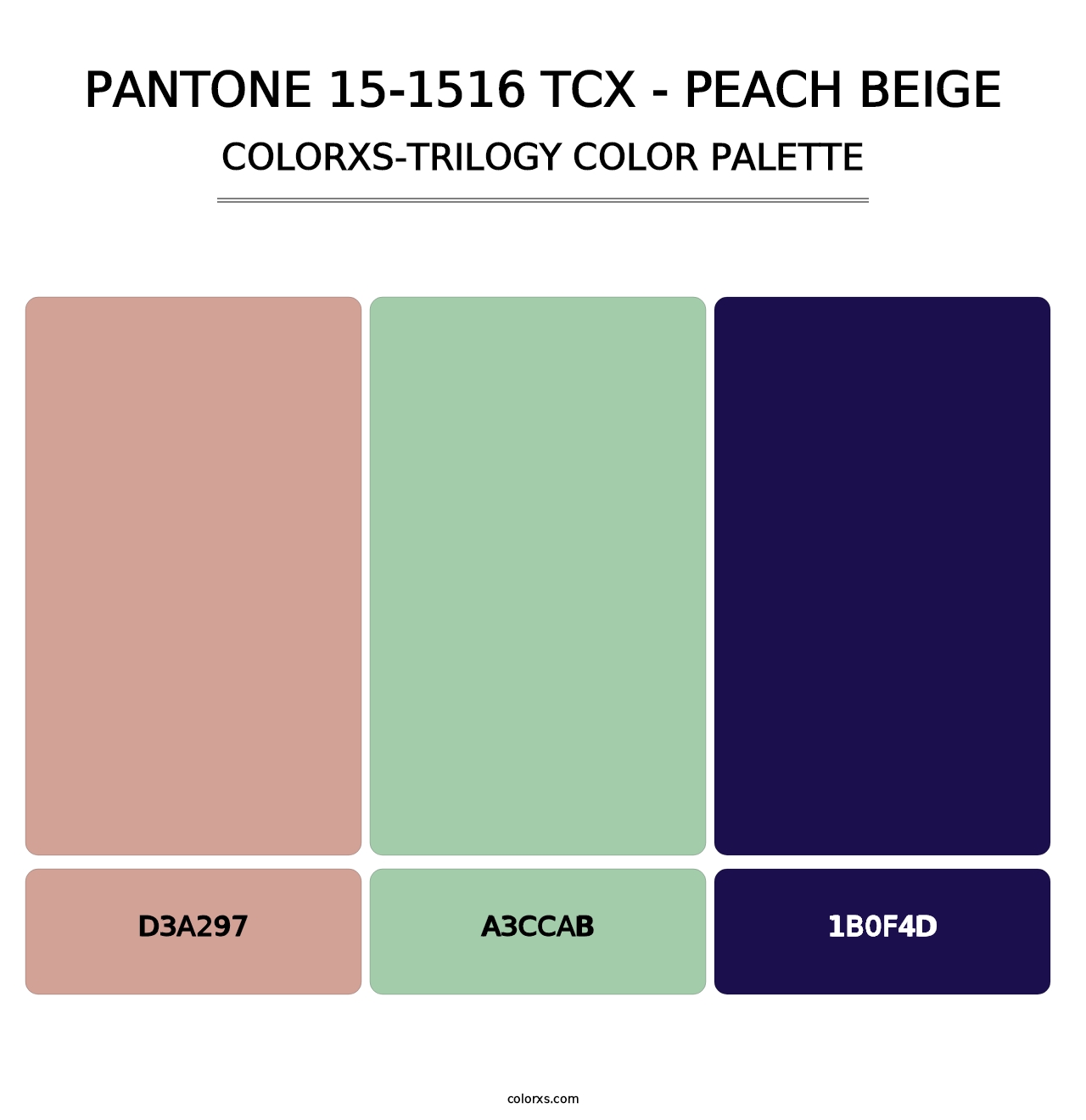 PANTONE 15-1516 TCX - Peach Beige - Colorxs Trilogy Palette
