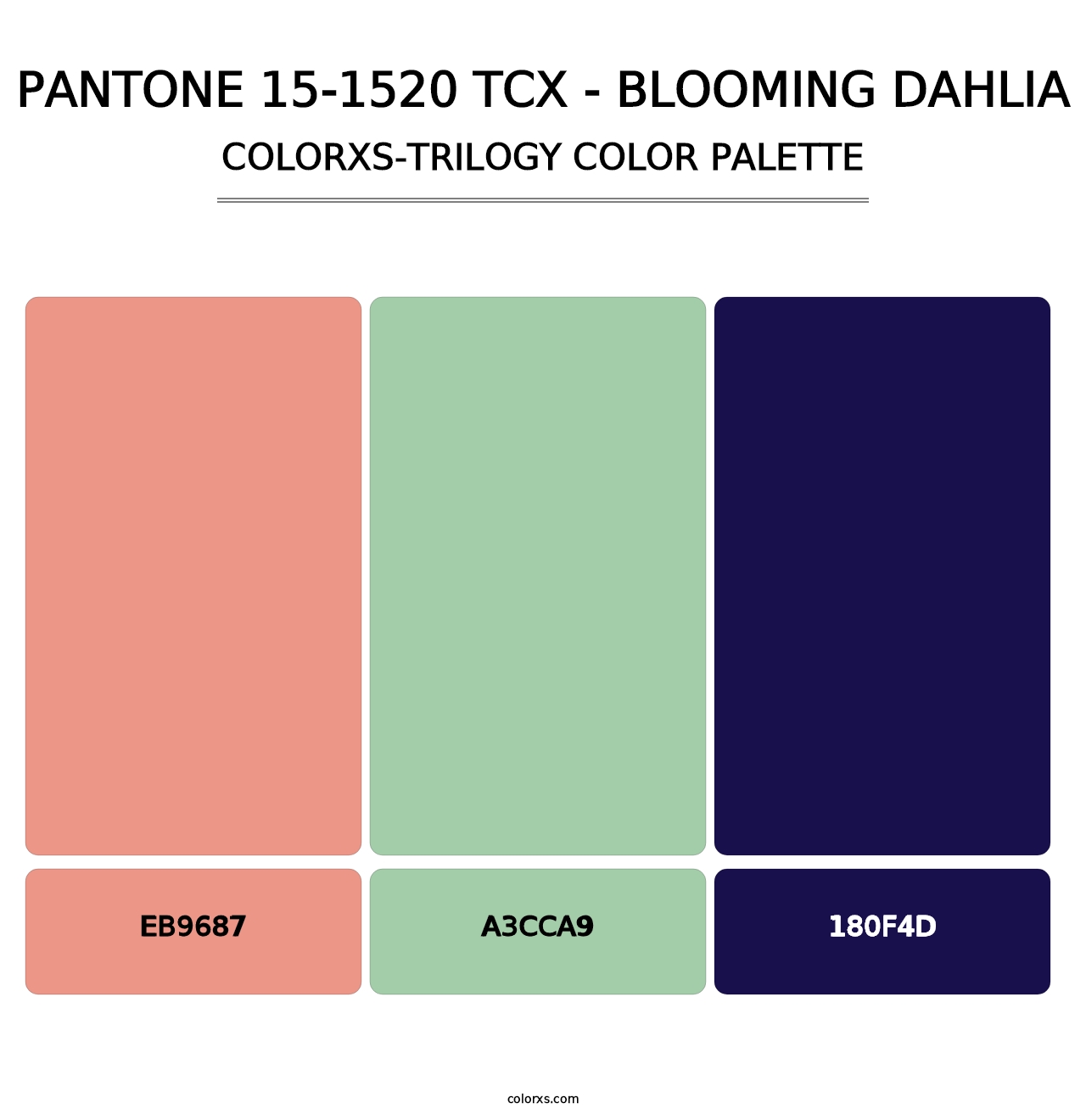 PANTONE 15-1520 TCX - Blooming Dahlia - Colorxs Trilogy Palette