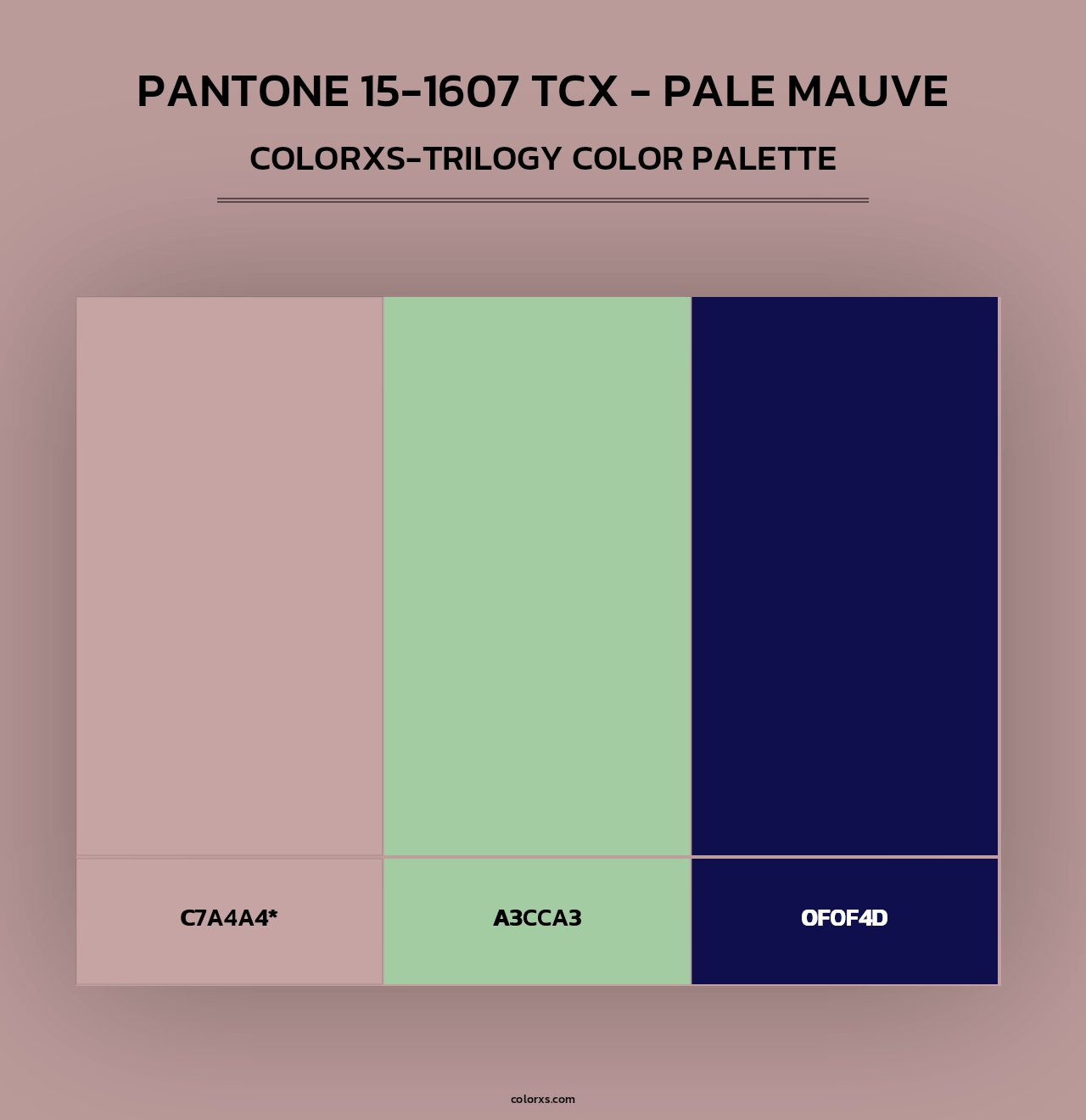 PANTONE 15-1607 TCX - Pale Mauve - Colorxs Trilogy Palette