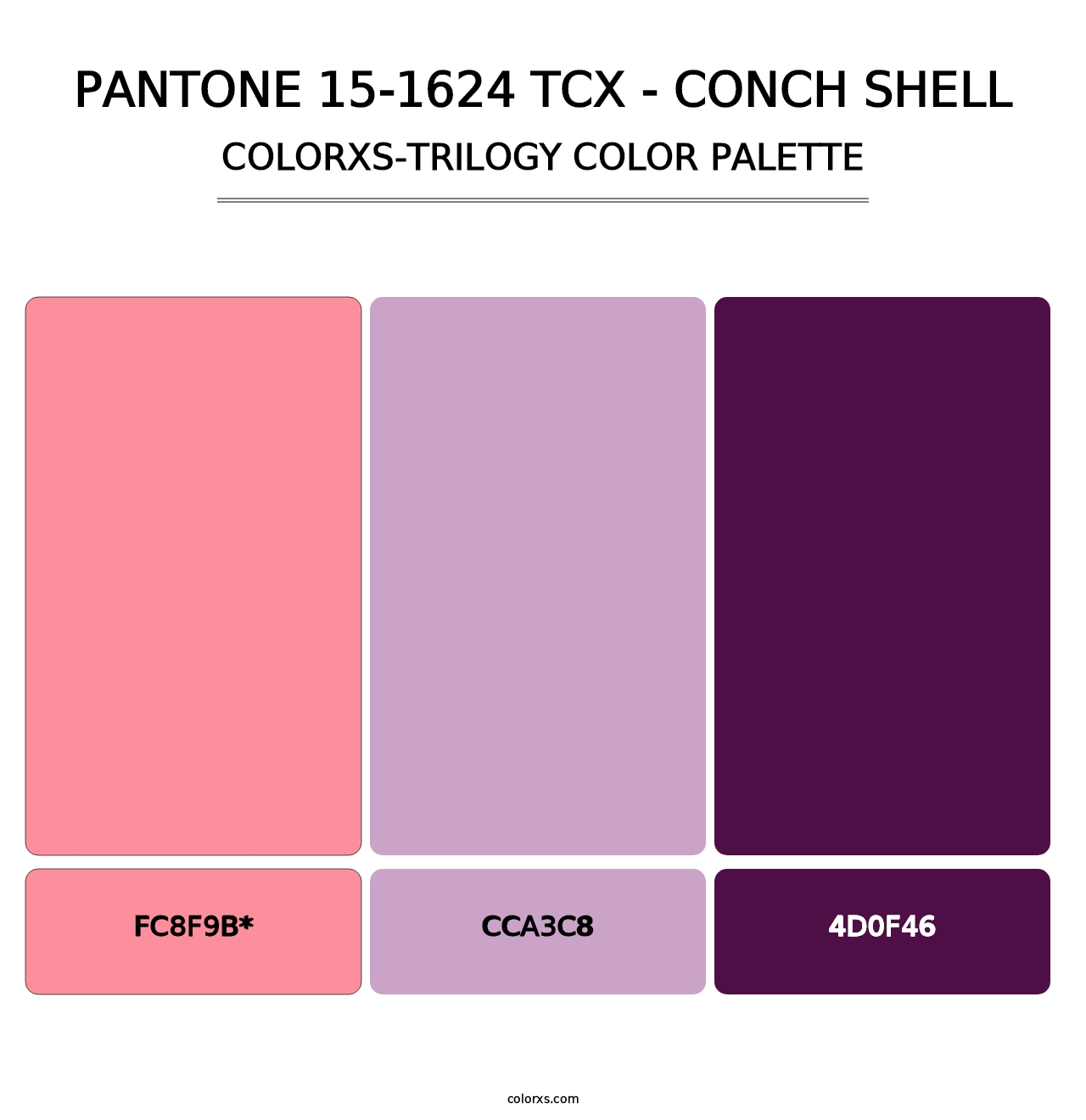PANTONE 15-1624 TCX - Conch Shell - Colorxs Trilogy Palette