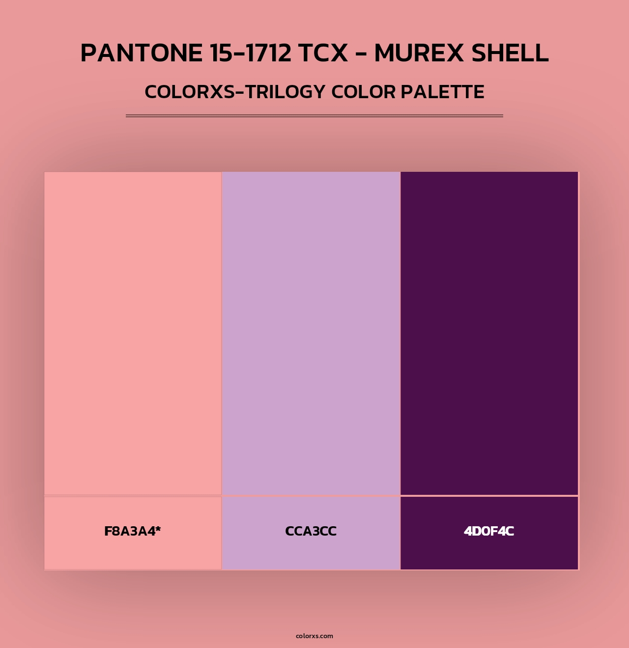 PANTONE 15-1712 TCX - Murex Shell - Colorxs Trilogy Palette