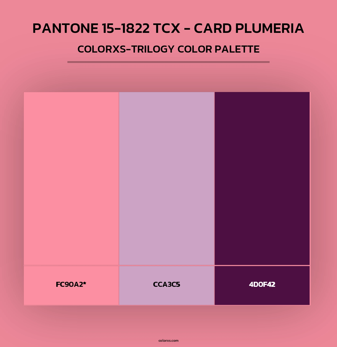 Pantone 15-1822 TCX - Card Plumeria - Colorxs Trilogy Palette