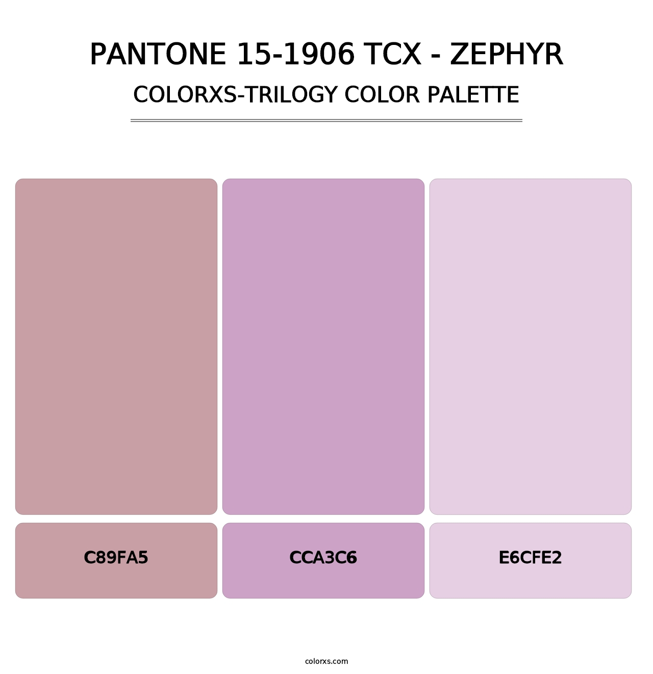 PANTONE 15-1906 TCX - Zephyr - Colorxs Trilogy Palette