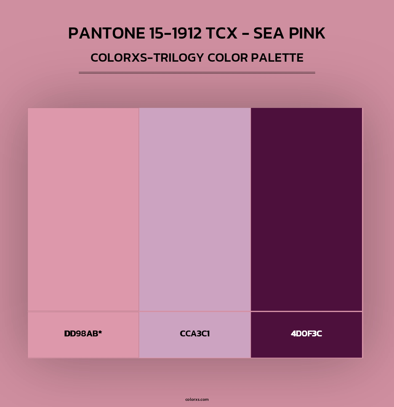 Pantone 15-1912 TCX - Sea Pink - Colorxs Trilogy Palette