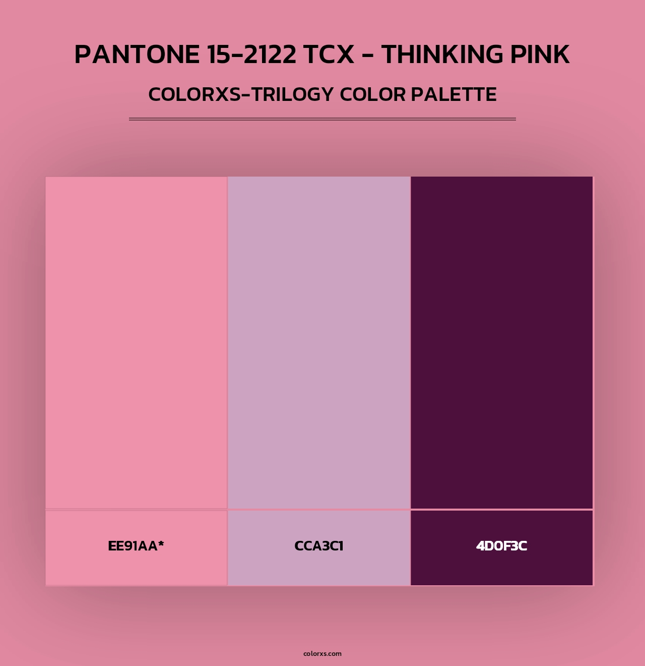 Pantone 15-2122 TCX - Thinking Pink - Colorxs Trilogy Palette