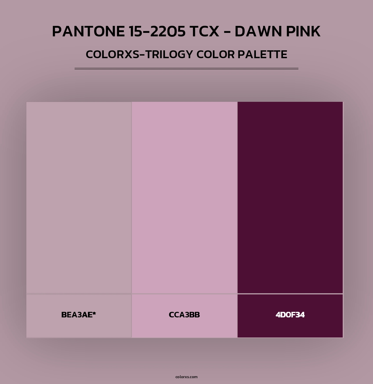 Pantone 15-2205 TCX - Dawn Pink - Colorxs Trilogy Palette