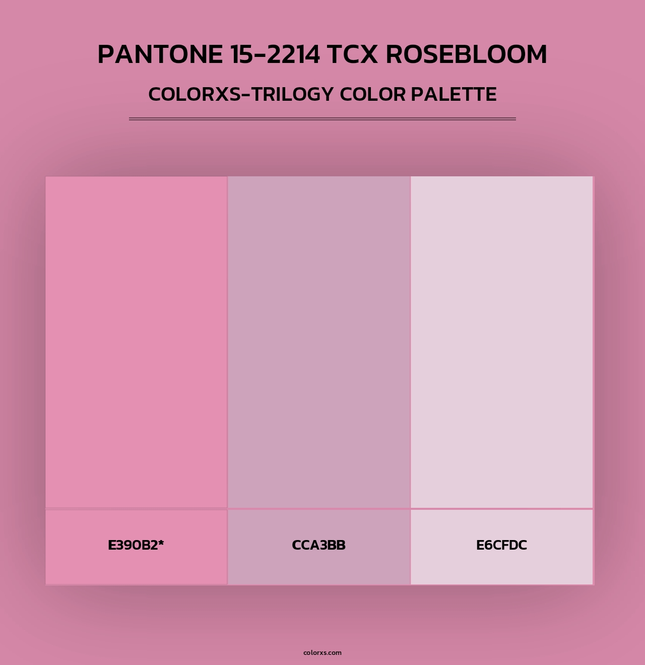 PANTONE 15-2214 TCX Rosebloom - Colorxs Trilogy Palette