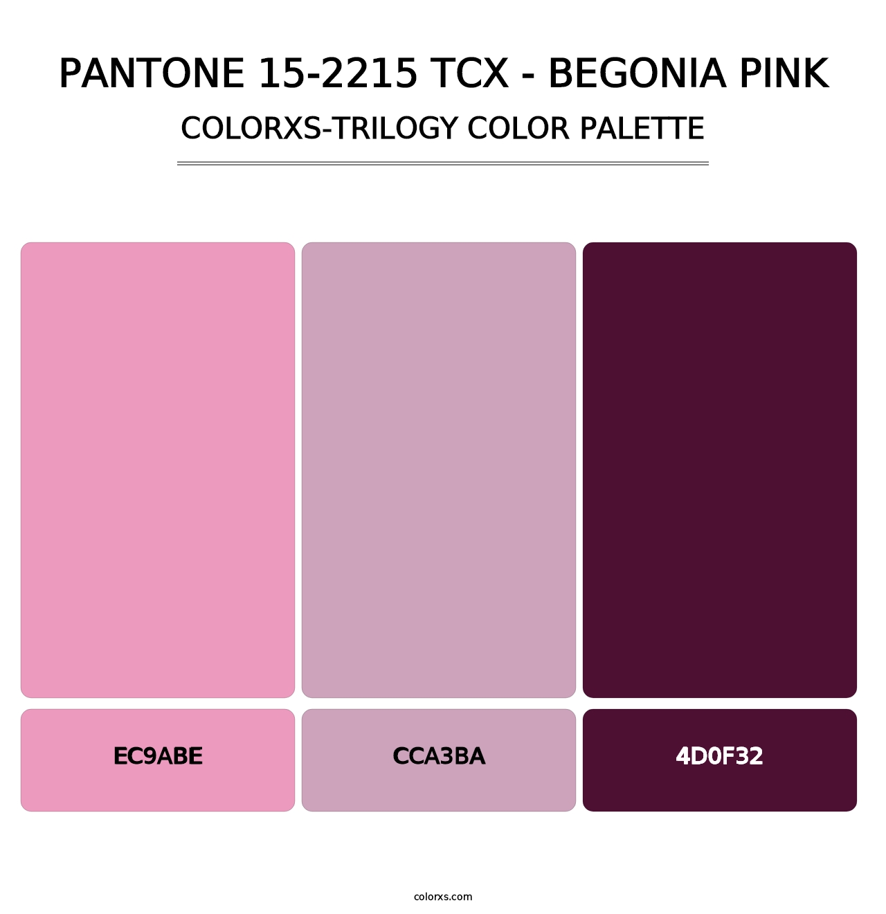 PANTONE 15-2215 TCX - Begonia Pink - Colorxs Trilogy Palette