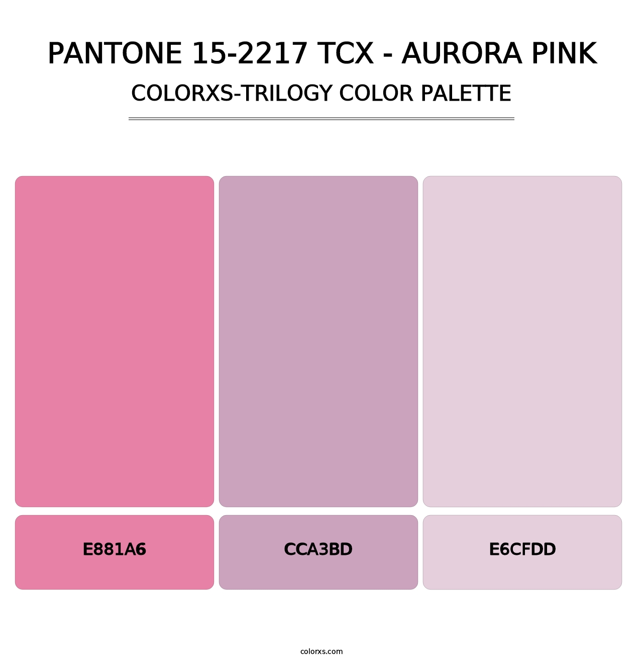 PANTONE 15-2217 TCX - Aurora Pink - Colorxs Trilogy Palette